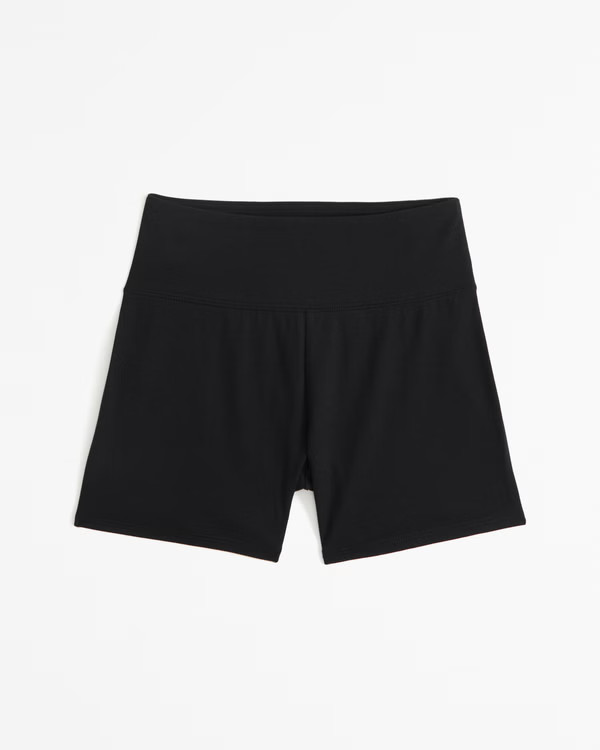essential high rise bike shorts | Abercrombie & Fitch (US)