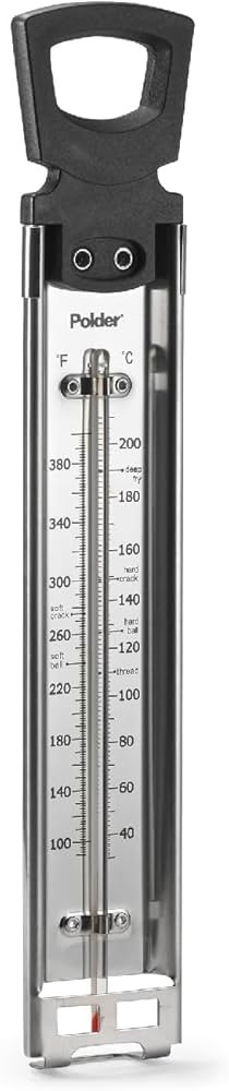 Polder Candy Thermometer, Stainless Steel Cooking Thermometer with Pot Clip, for Jam, Syrup, Jell... | Amazon (US)