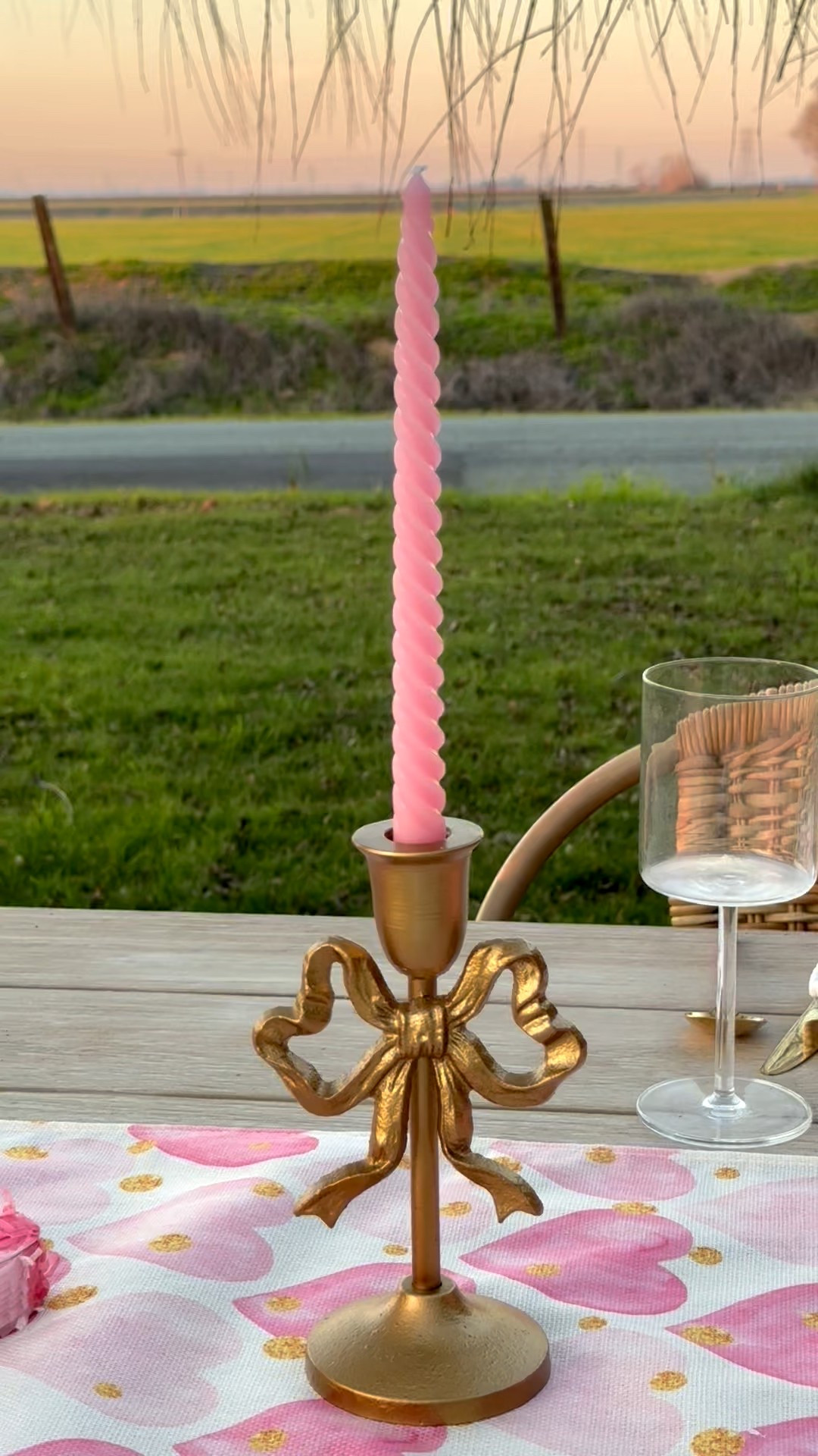 I love these gorgeous gold bow candle holders, and this beautiful Valentine’s Day tablescape! This homemade heart shaped cake is easy to recreate with these phenomenal heart shaped silicone cake pans!! 💗 

#LTKSaleAlert #LTKValentine #LTKHome