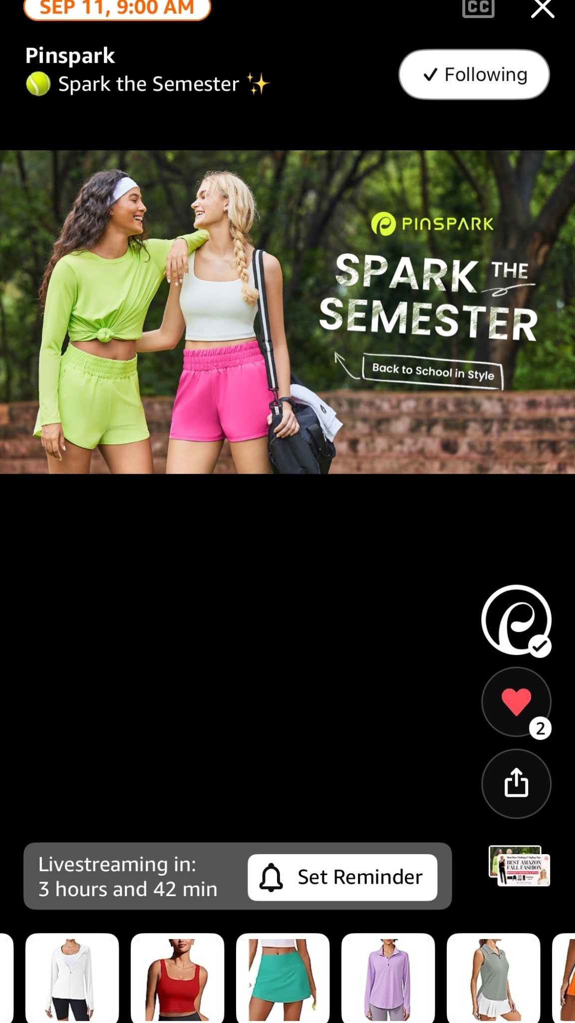 Join me at 9 am EST Today, Sept. 11 2025 on PINSPARK Amazon Live Shopping Channel ! Activewear, active lifestyle clothing for women. Style tips and petite friendly fashion for gym and outdoors. 

#LTKStyleTip #LTKActive #LTKPetite