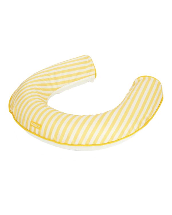 Yellow Stripe Cabana Fabric Noodle Float | FUNBOY