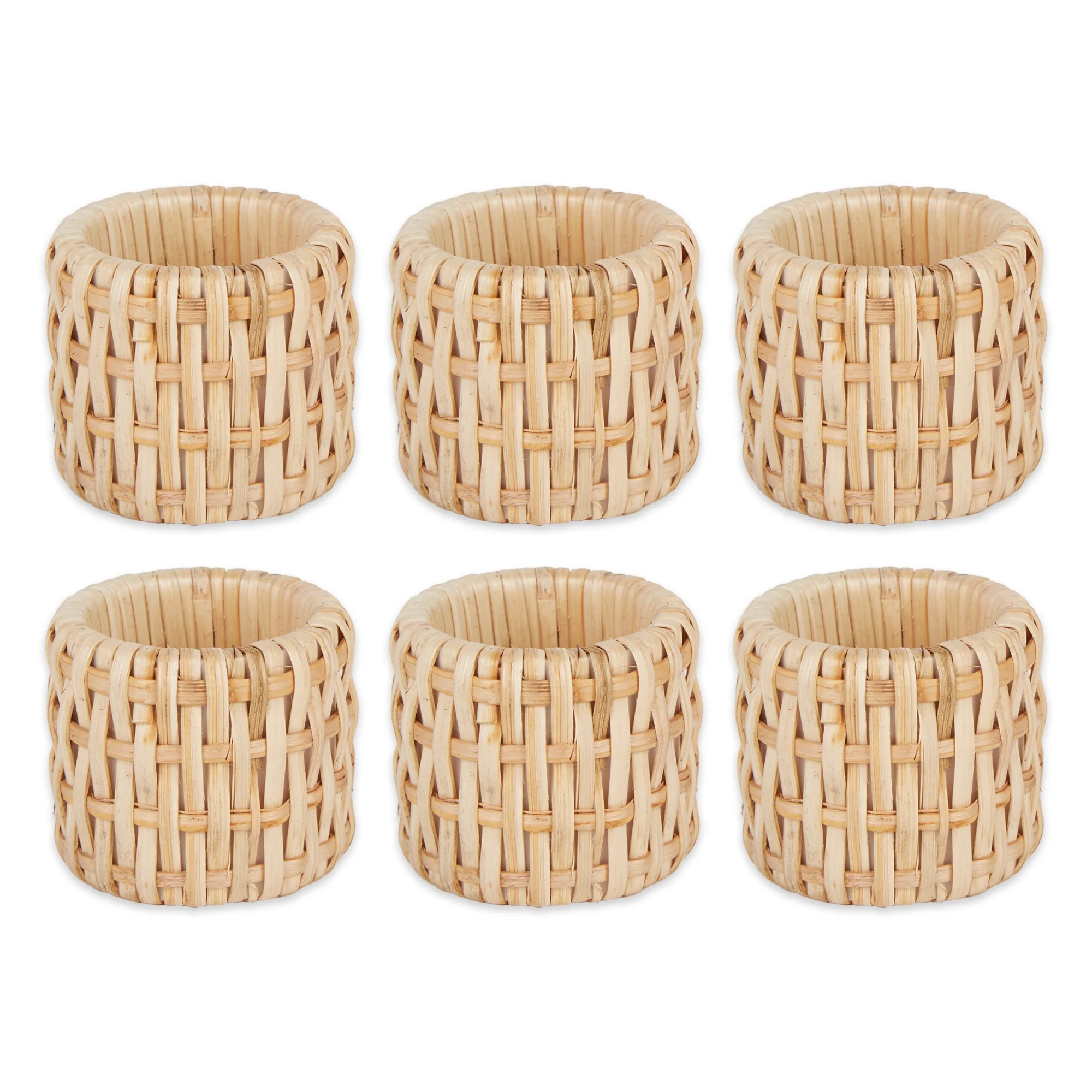 Brown Rattan Napkin Ring (Set of 6) Measures 1.5 x 1.75 inches - Walmart.com | Walmart (US)