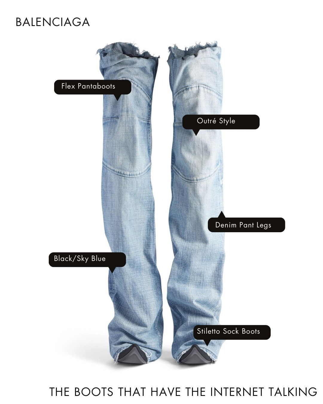 The Women’s New Flex Over-The-Knee Boot In Black/Sky Blue by Balenciaga. A bold design that blurs the line between denim and footwear, styled to give full drama from the thigh down. 😍😍

#LTKShoeCrush #LTKStyleTip