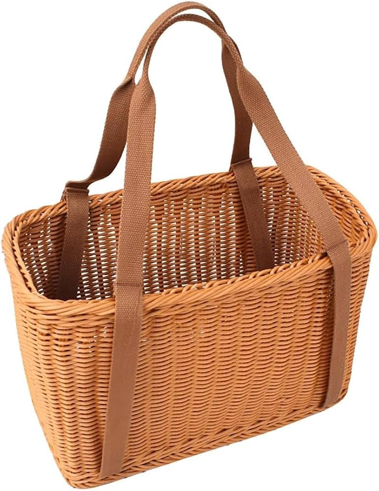 RT&BS Wicker Shopping Basket, Harvesting Baskets with Handle, Hand Woven Basket with Handle, Reus... | Amazon (US)