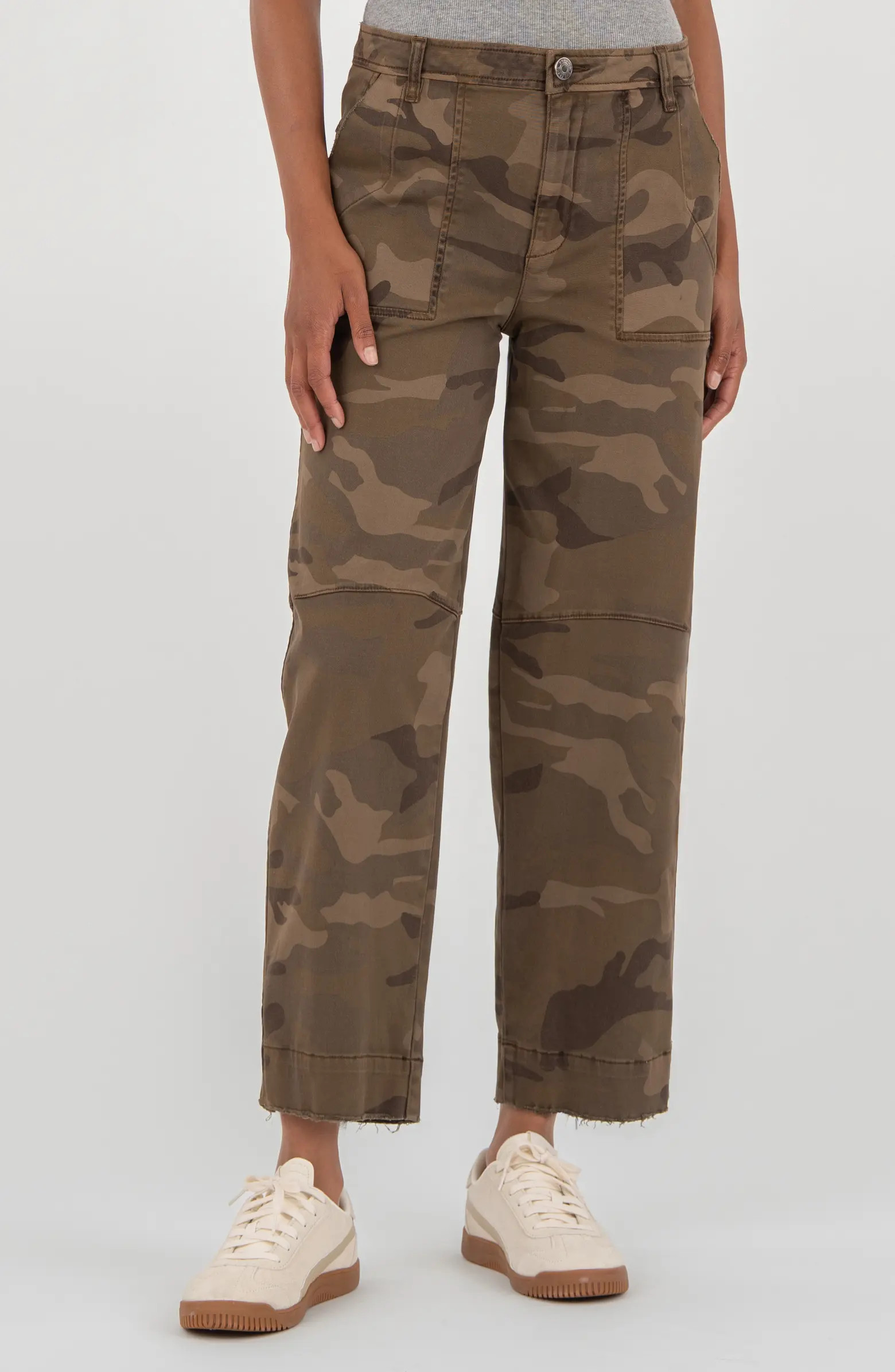 KUT from the Kloth Ashton High Waist Crop Wide Leg Barrel Jeans | Nordstrom | Nordstrom