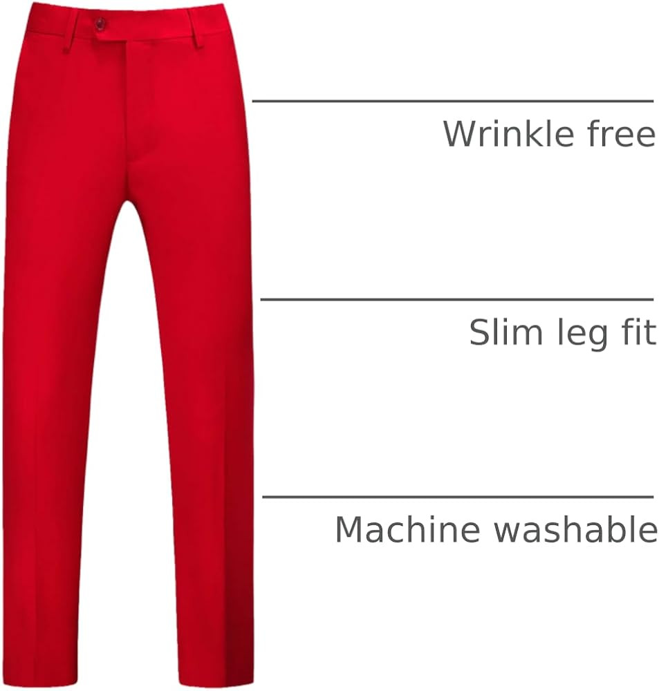 MOGU Mens Dress Pants, Front Flat Fit Casual Pants  | Amazon (US)
