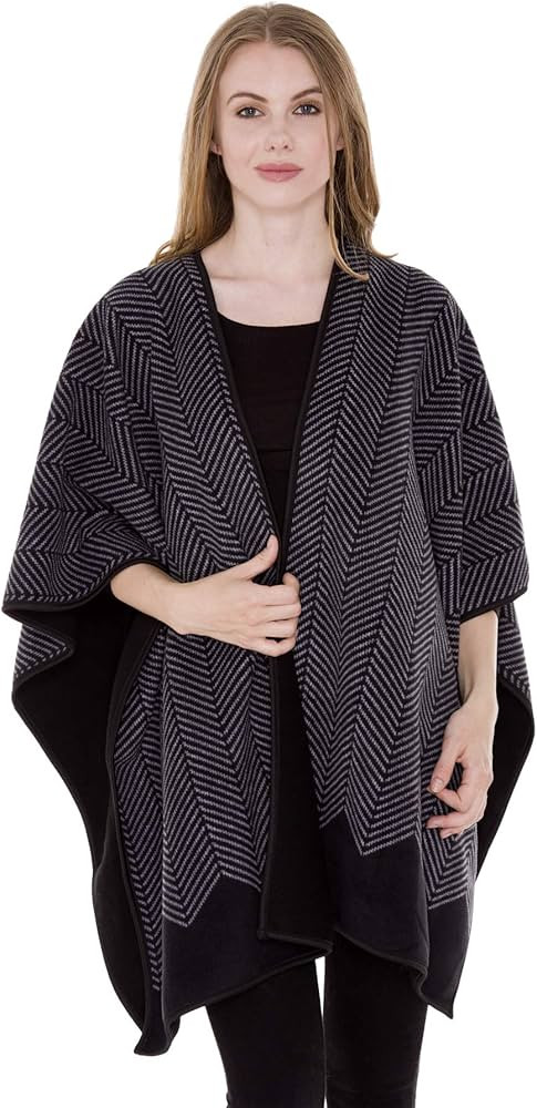 BSB LL Blanket Open Front Poncho Ruana Knit Cardigan Sweater Shawl Wrap Many Styles | Amazon (US)
