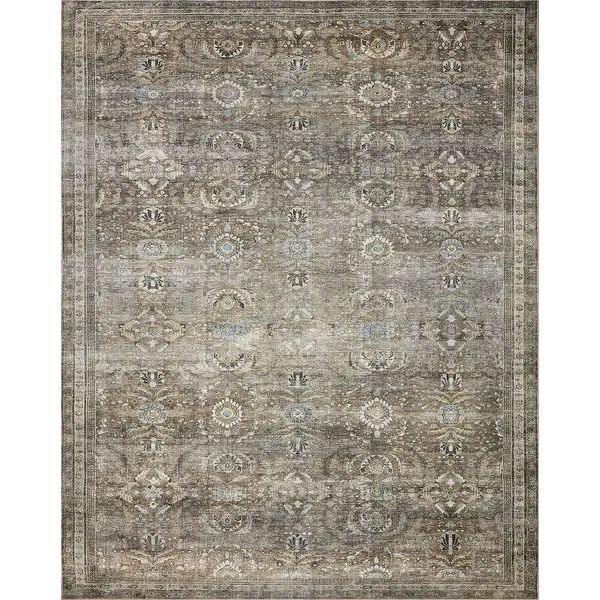 Alexander Home Isabelle Shabby Chic Vintage Printed Area Rug - 7'-6" x 9'-6" - Antique / Moss | Bed Bath & Beyond