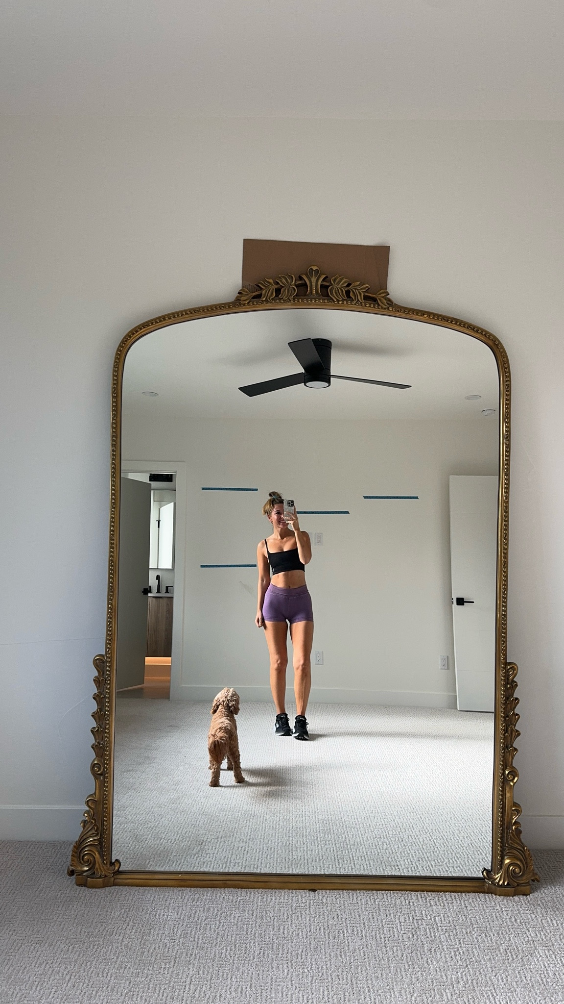 anthropologie gleaming primrose 7 foot mirror and Etsy gold hanging rod shelves


#LTKHome #LTKStyleTip #LTKFitness