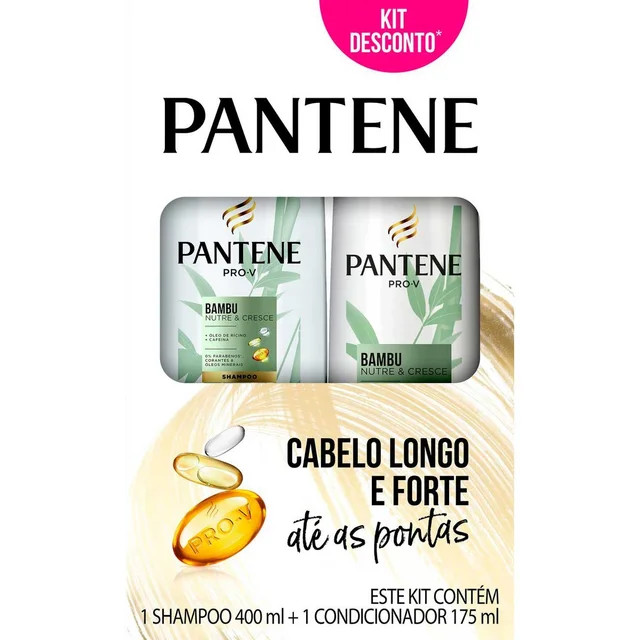 Kit Pantene Bambu Shampoo com 400ml + Condicionador com 175ml | Drogasil (BR)