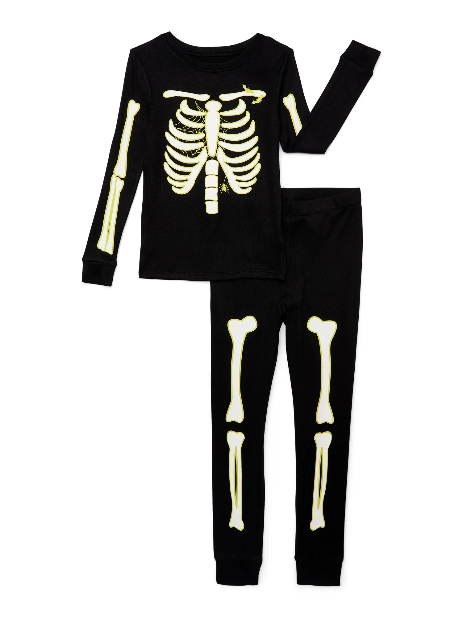 Wonder Nation Boys Halloween Long Sleeve Top and Pants, 2-Piece Sleep Pajama Set, Sizes 4-10 | Walmart (US)