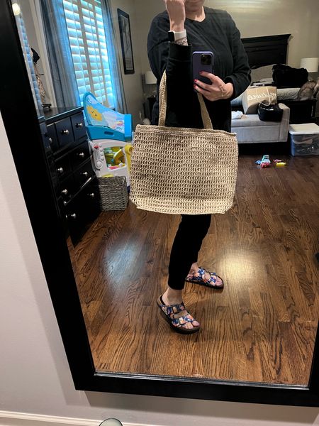 Packable straw tote of my dreams. Cannot wait to use for summer trips and pool days 

#LTKunder100 #LTKitbag #LTKSeasonal