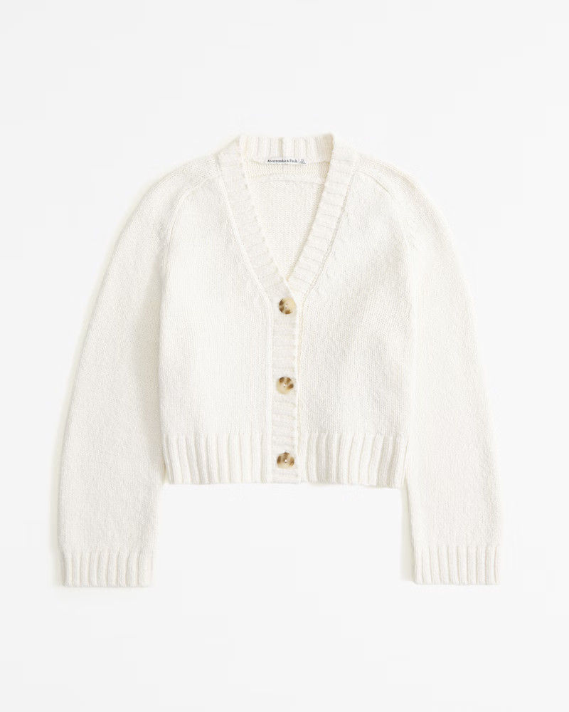Cotton-Blend Short Cardigan | Abercrombie & Fitch (US)