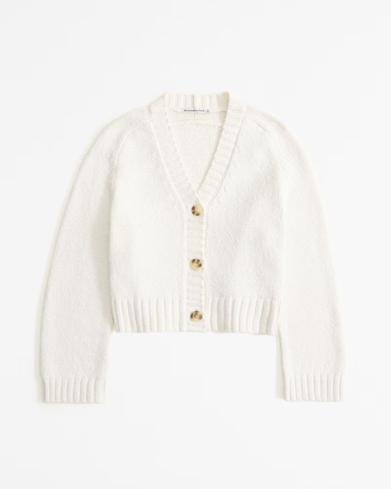 Women's Cotton-Blend Short Cardigan | Women's New Arrivals | Abercrombie.com | Abercrombie & Fitch (US)