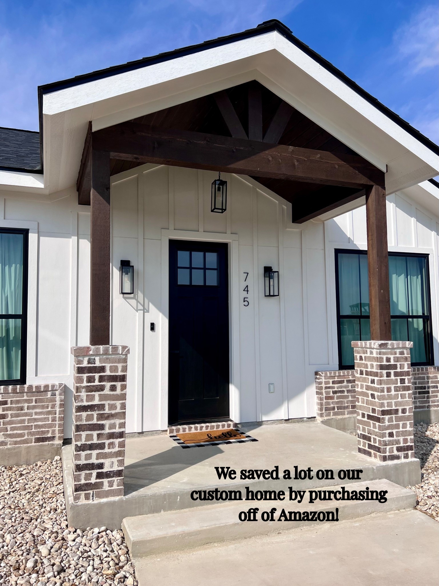 Light fixtures and majority of our house features were purchased off of Amazon! 

Outdoor light fixtures - Amazon 
House numbers - Amazon 

#LTKHome #LTKFindsUnder50