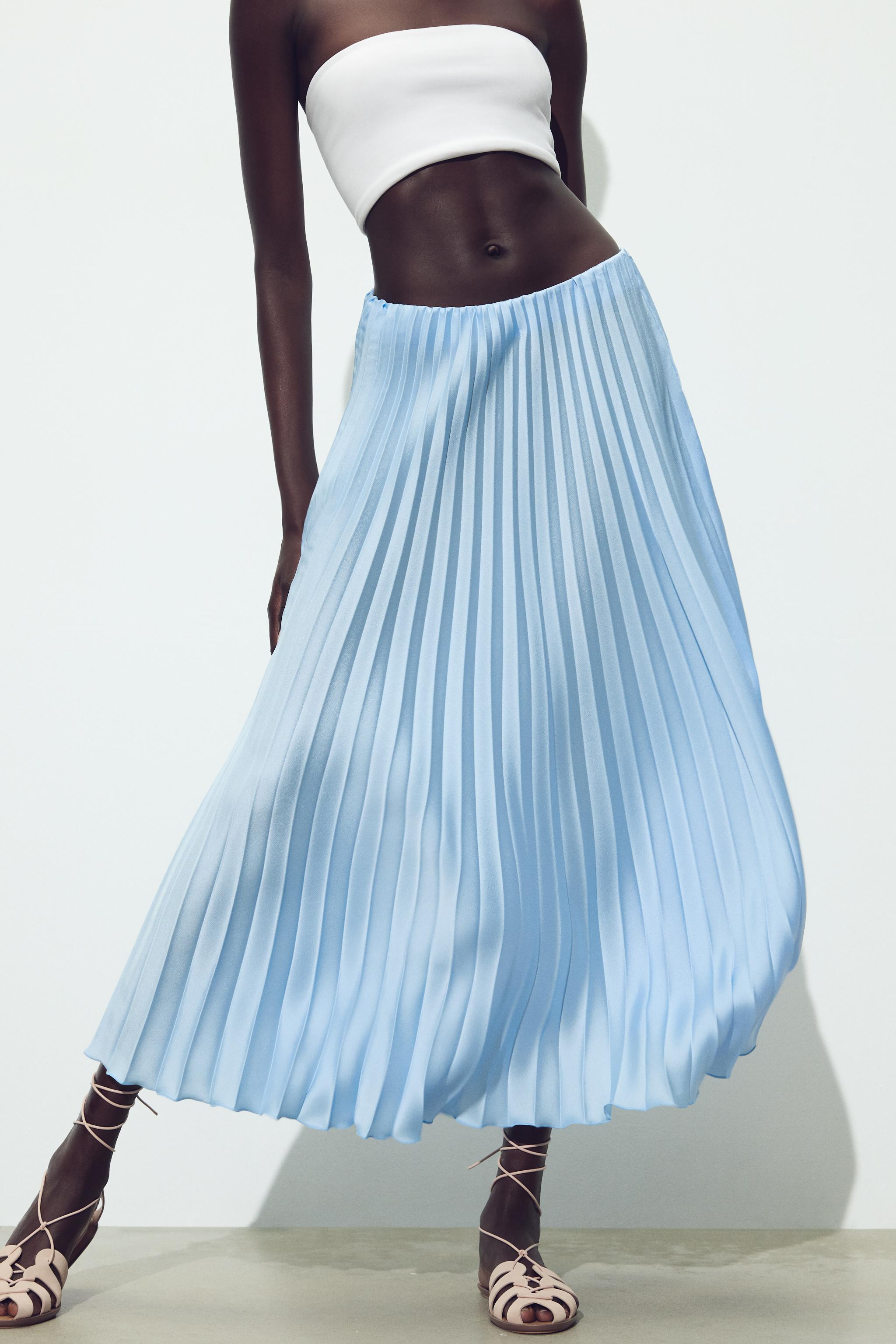 PLEATED MIDI SKIRT | Zara UK