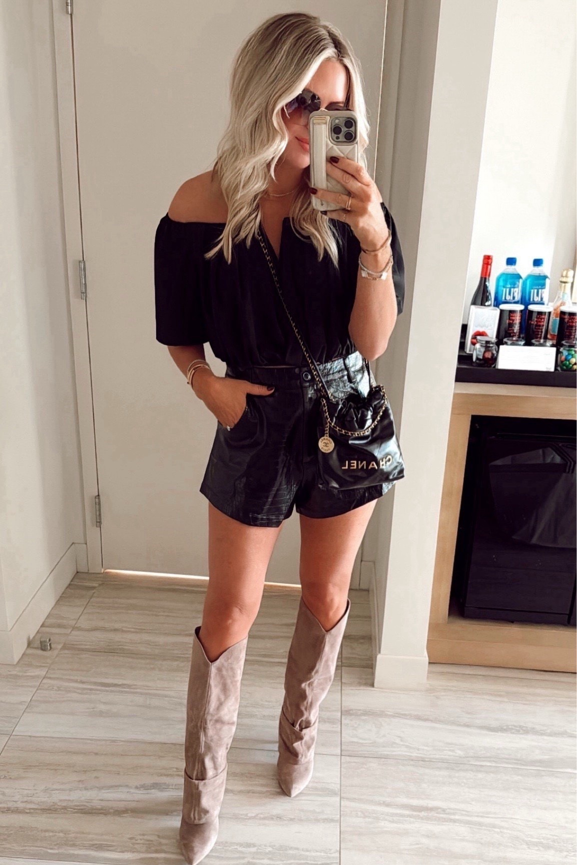 Such a hit for Vegas! Shorts are adorable on & liner!! Fit and flare- great concert look too! 

 Vegas. Fall style. Fall shorts. Western boots. Concert. 

#LTKFindsUnder50 #LTKSaleAlert #LTKStyleTip