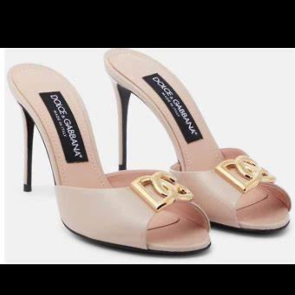Authentic Dolce & Gabbana Nude Heeled Mules | Poshmark
