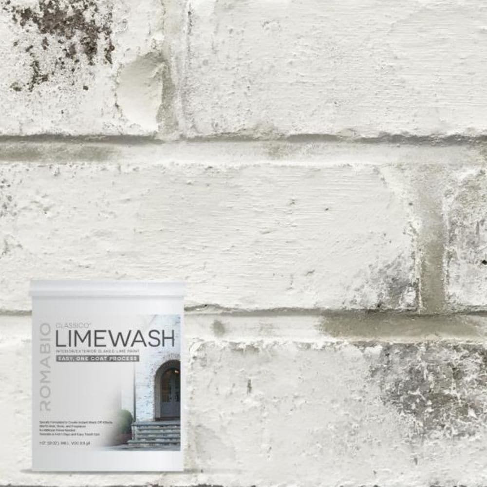 ROMABIO Masonry Stucco Brick Flat Classico Limewash Avorio White Lime Interior/Exterior ( 1-liter... | Lowe's
