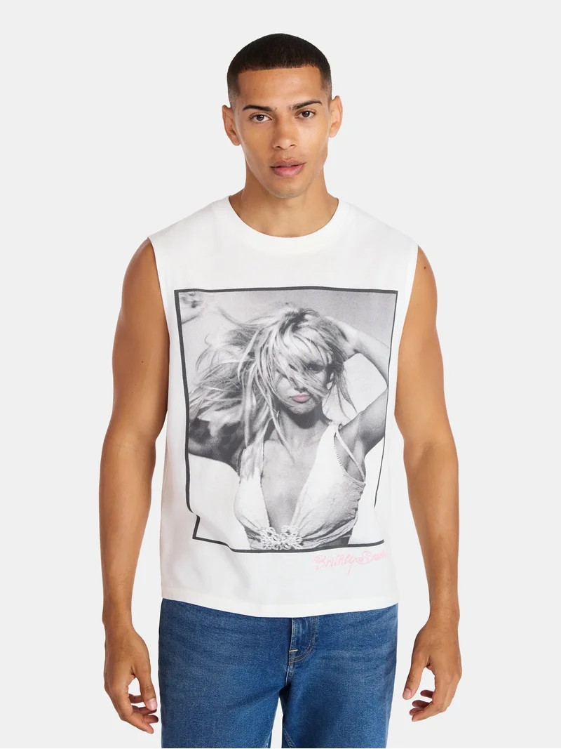 Britney Spears Men's & Big Men's Graphic Muscle Tank Top, Sizes XS-3XL | Walmart (US)