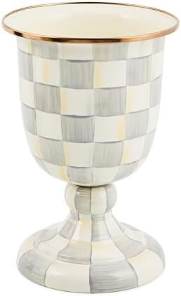 MACKENZIE-CHILDS Pedestal Vase, Decorative Centerpiece and Flower Holder, Gray-and-White Sterling... | Amazon (US)