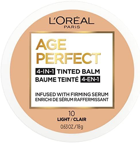 L'Oreal Paris Age Perfect 4-in-1 Tinted Face Balm Foundation Anti-Aging Light to Medium Coverage ... | Amazon (US)