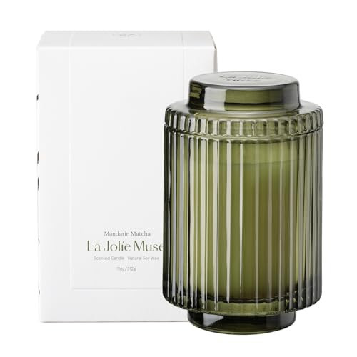 LA JOLIE MUSE Mandarin Matcha Scented Candle, Natural Soy Candles for Home Scented, Candle Gifts for Women&Men, Long Burning Luxury Jar Candle, 11oz | Amazon (US)