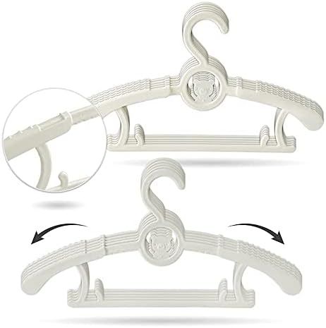 Baby Clothes Hangers, Adjustable Clothes Hangers for Infant and Baby- 10packs,, White | Amazon (US)
