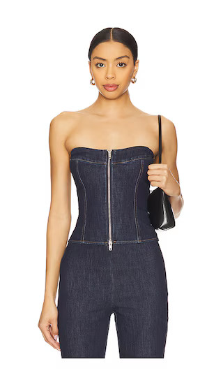 Alix Corset in Dark Denim | Revolve Clothing (Global)