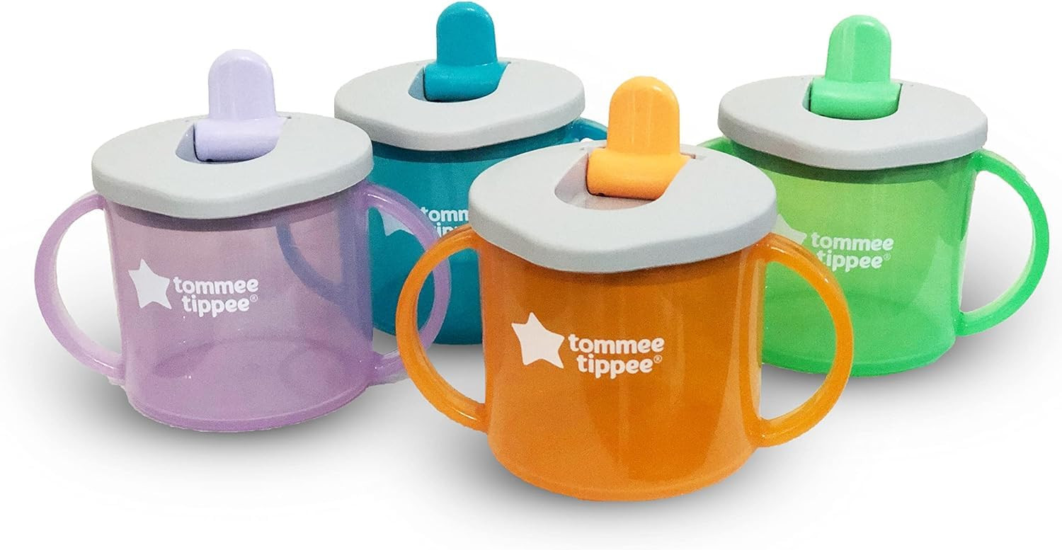 Tommee Tippee First Cup Sippy Cup for Babies with Flip-Up Free-Flow Spout and Easy Gip Handles, 4... | Amazon (UK)