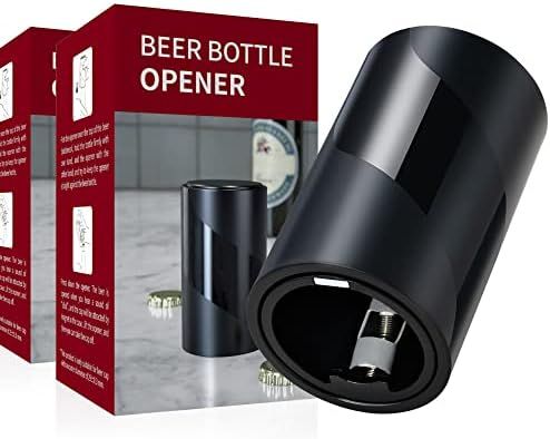 【2 PACK】 Push Down-Pop Off Beer Bottle Opener with Magnetic Cap Catcher No Damage to Caps，A... | Amazon (US)