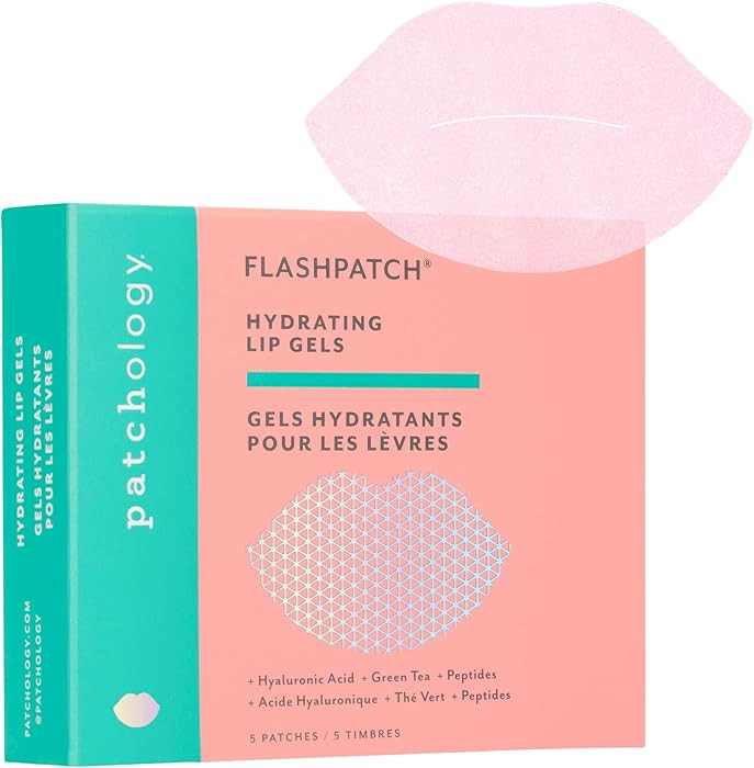 Amazon.com : Patchology FlashPatch Hydrating Lip Mask Gels with Hyaluronic Acid, Green Tea & Pept... | Amazon (US)