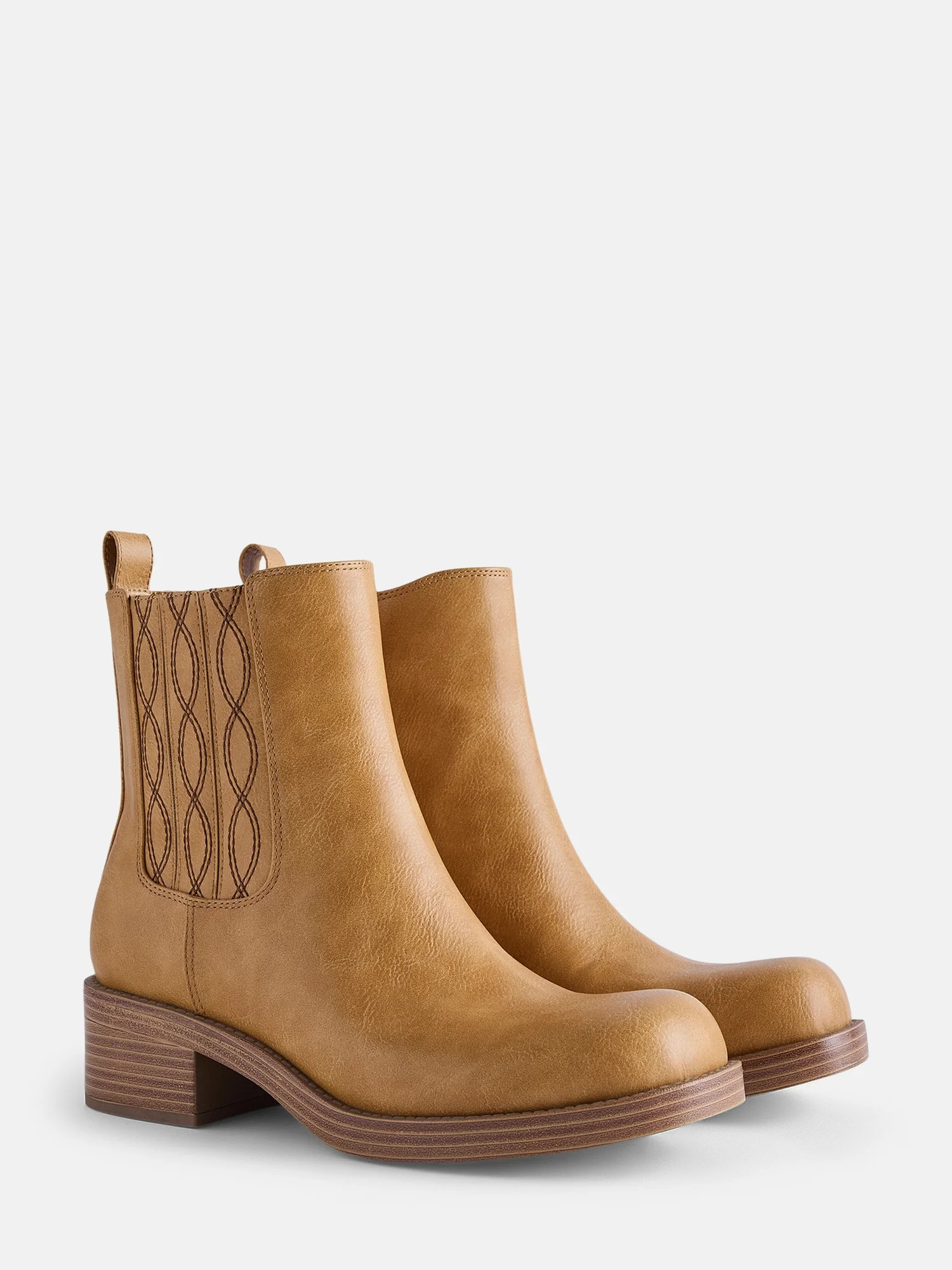 No Boundaries Women's Stitch Chelsea Booties | Walmart (US)