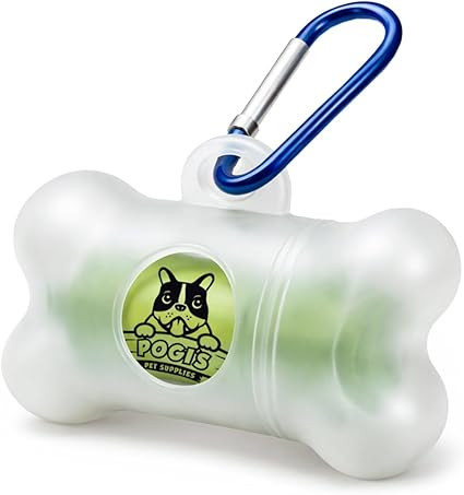 Pogi's Dog Poop Bag Dispenser with Metal Carabiner Clip - Includes 15 Pogi's Poop Bags for Dogs | Amazon (US)