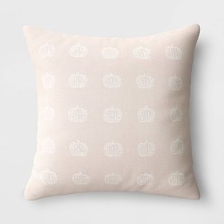 Woven Pumpkin Square Throw Pillow - Threshold™ | Target