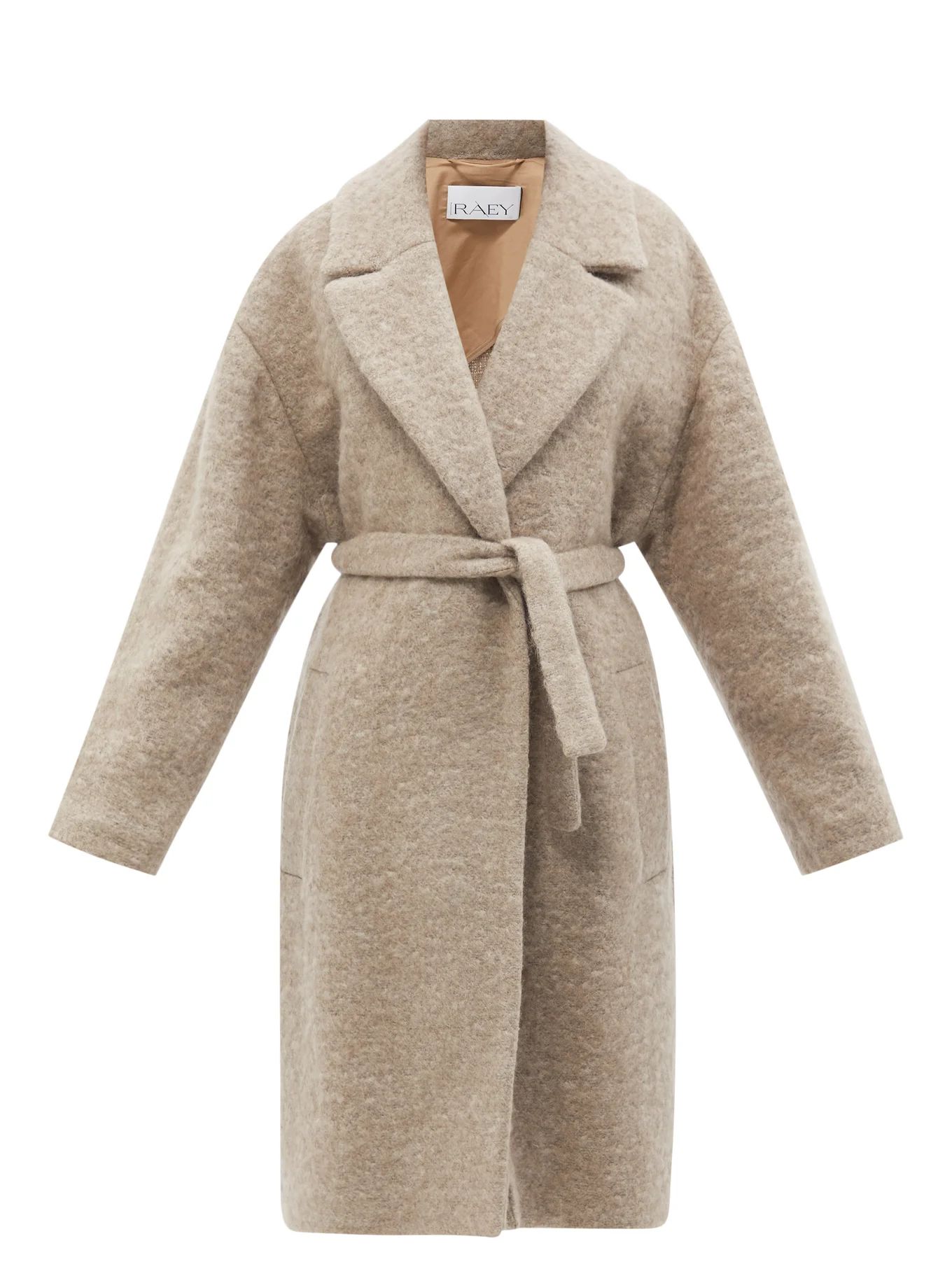 Belted wool-blend coat | Matches (UK)