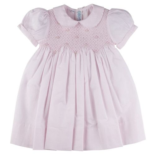 Scalloped Pearl Smocked Dress | Feltman Brothers