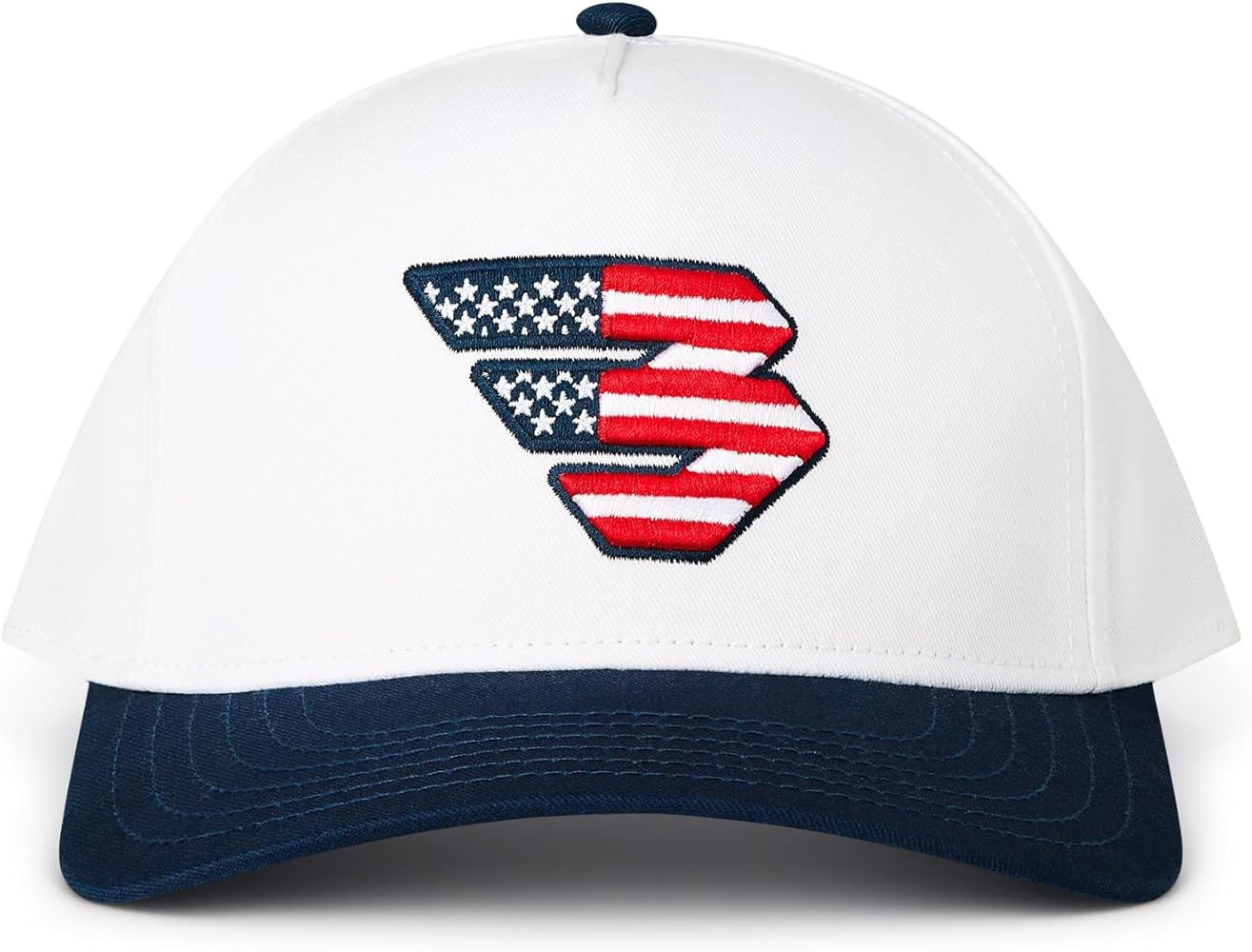 Burlebo Men's White Patriotic Flying B Signature Snapback Cap | Amazon (US)