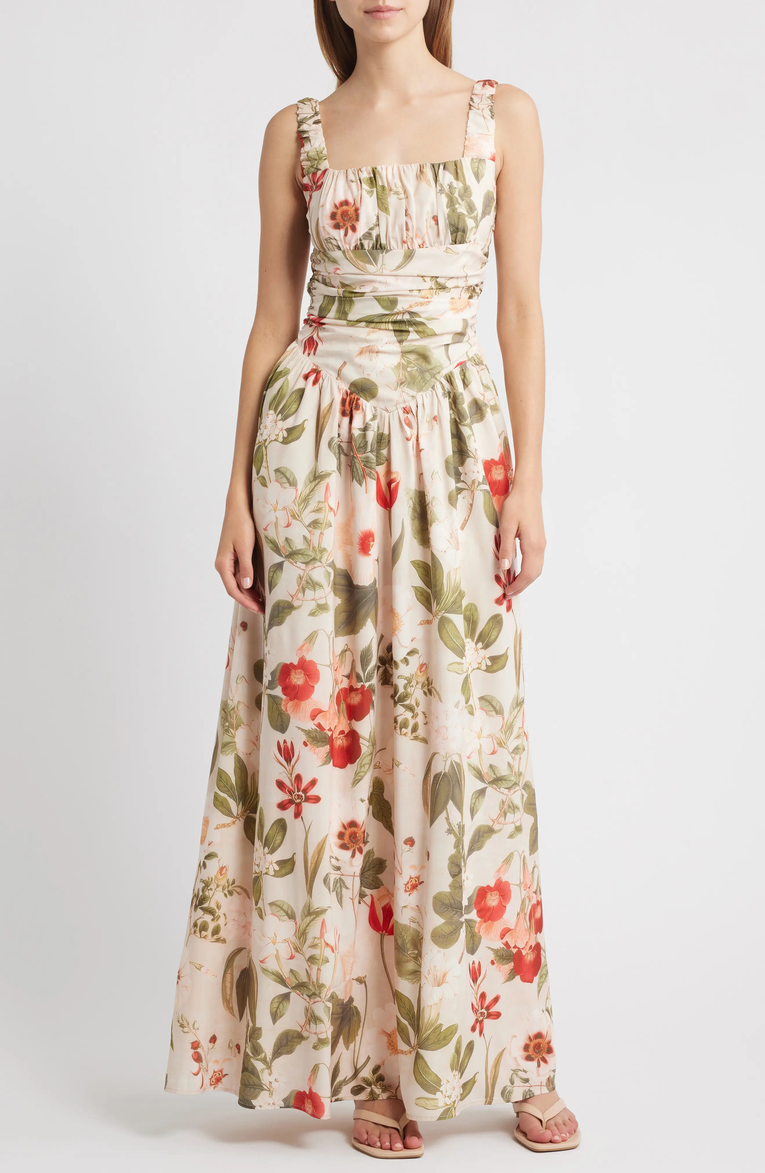 Lulus Cameron Floral Maxi Cocktail Dress (Women) | Nordstrom | Nordstrom