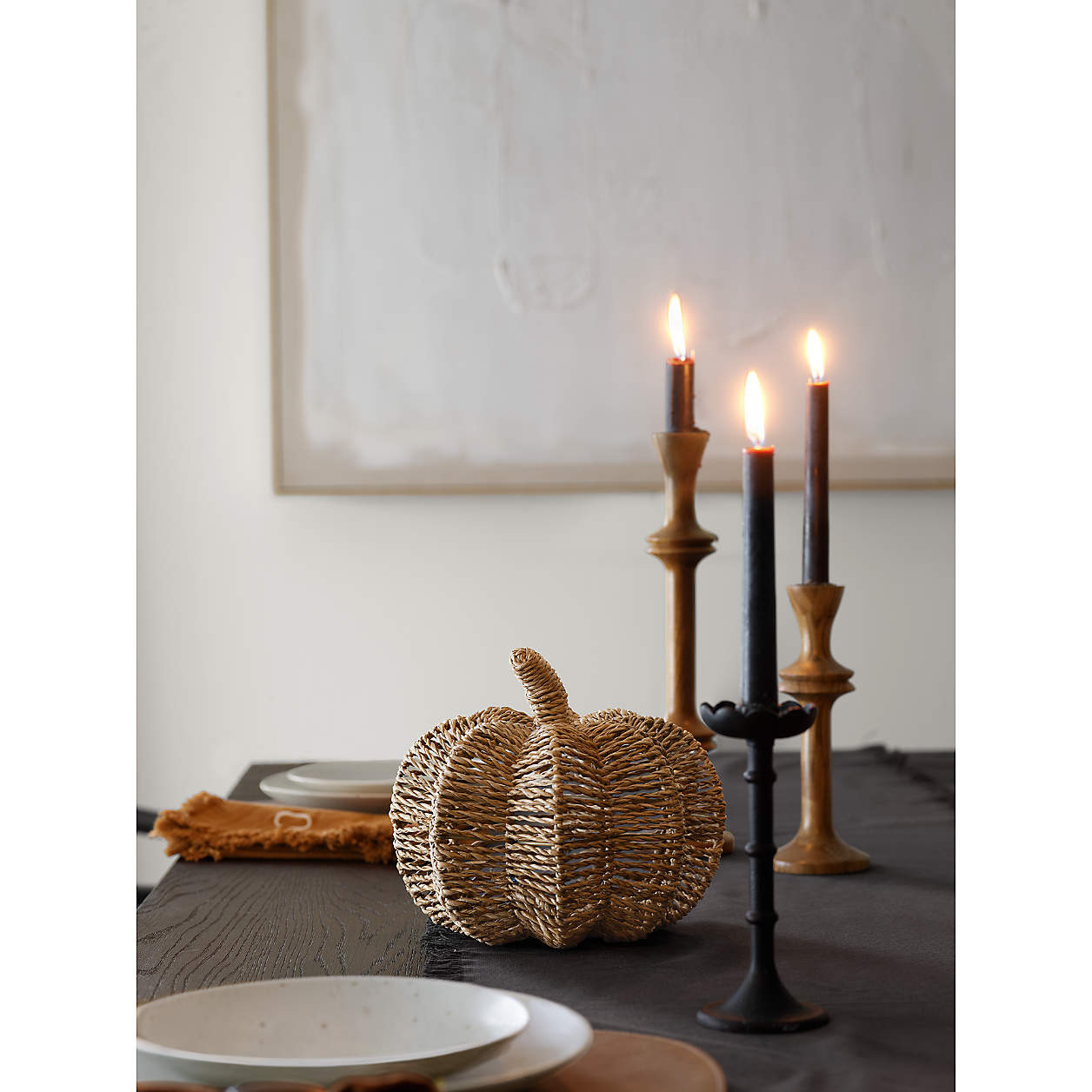 Woven Pumpkin 6" + Reviews | Crate & Barrel | Crate & Barrel