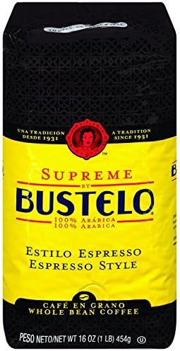Supreme by Bustelo Whole Bean Espresso Coffee, 16 Ounce Bag (16 Ounces) | Amazon (US)