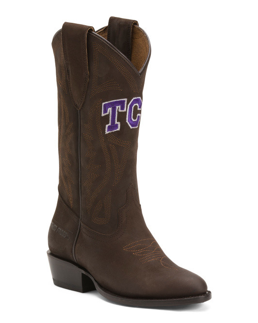 Made In Mexico Suede Texas Christian University Western Boots | TJ Maxx