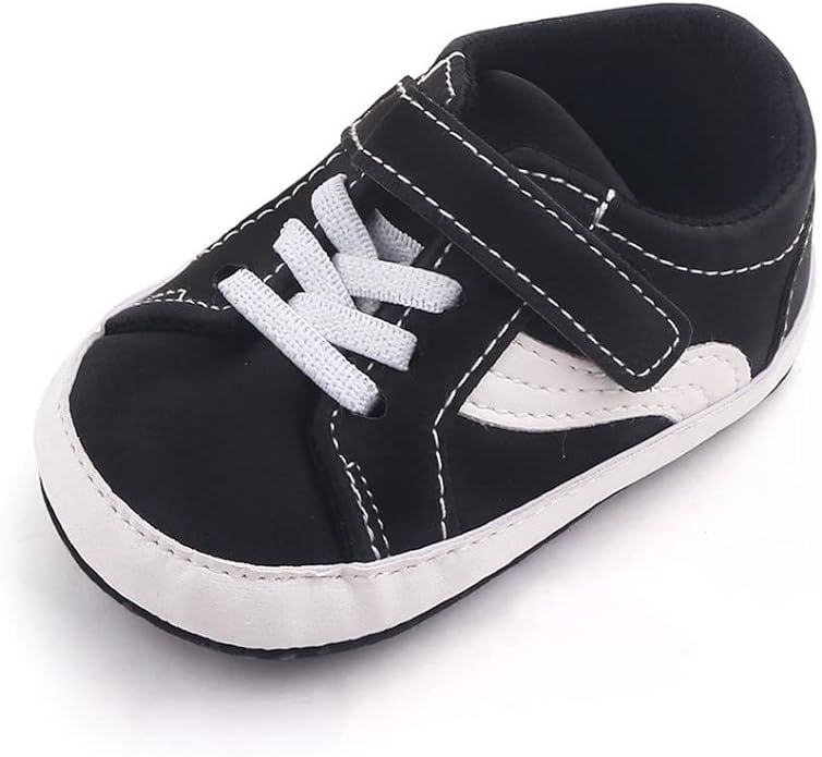 Clowora Unsex Baby Boys Girls Canvas First Walkers Shoes,Newborn Infant Non Slip Soft Sole Crib C... | Amazon (US)