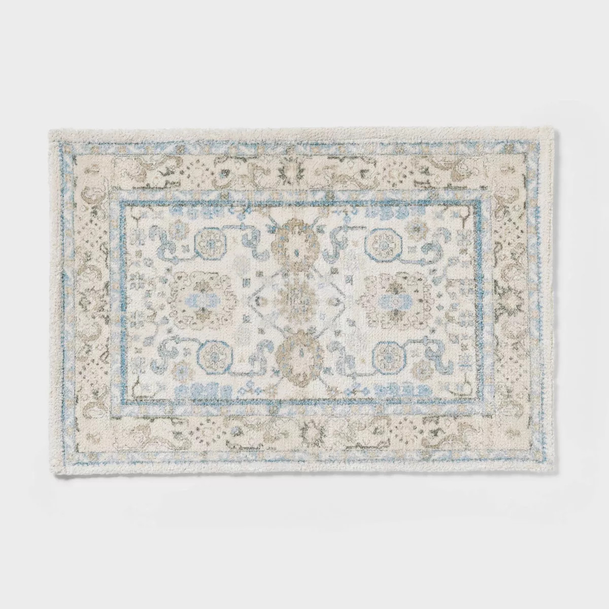 24"x36" Oversized Medallion Bath Rug Cream - Threshold™ | Target