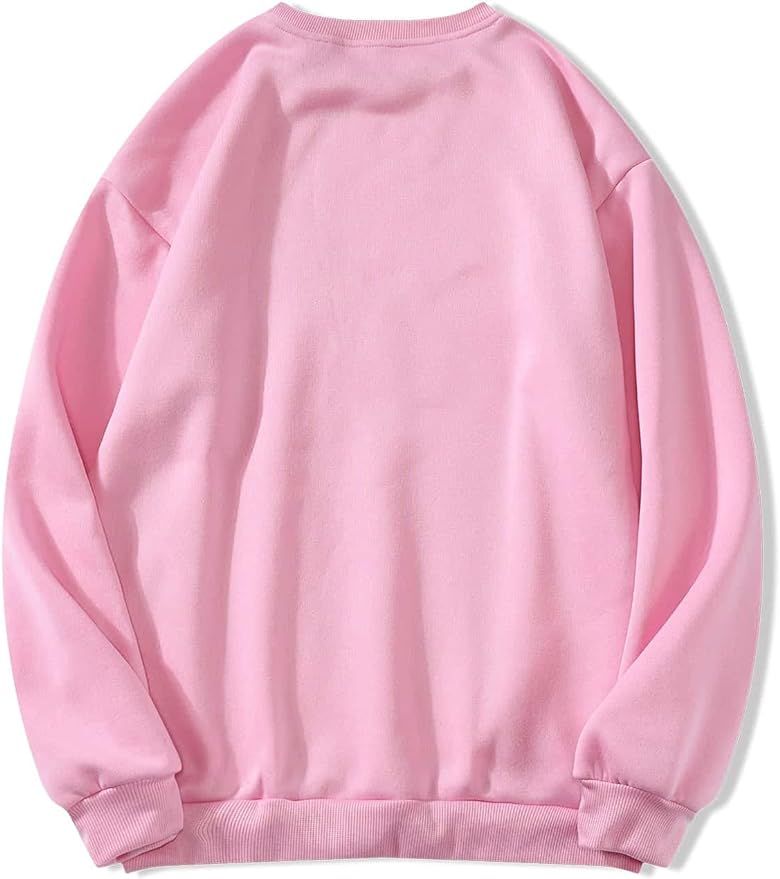 MakeMeChic Women's Casual Cute oversized Long Sleeve Round Crew Neck Sweatshirt Pullover Top | Amazon (US)