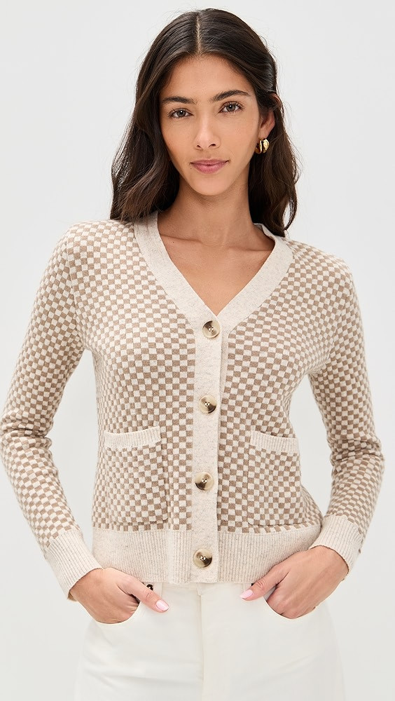 Annie Checkerboard Cardigan | Shopbop