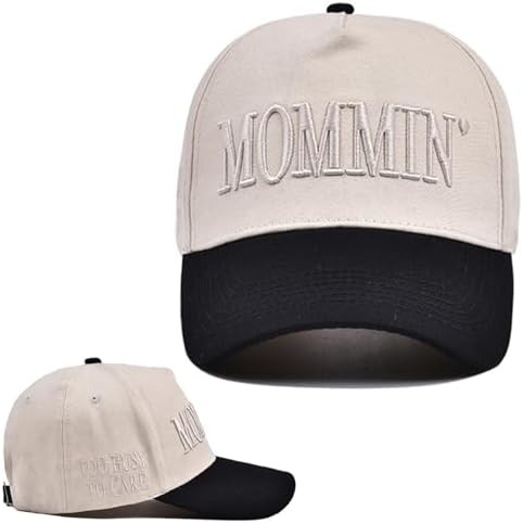 Mommin Trucker Hat for Women Embroidered Mom Baseball Cap Adjustable Canvas Vintage Hat for Casua... | Amazon (US)