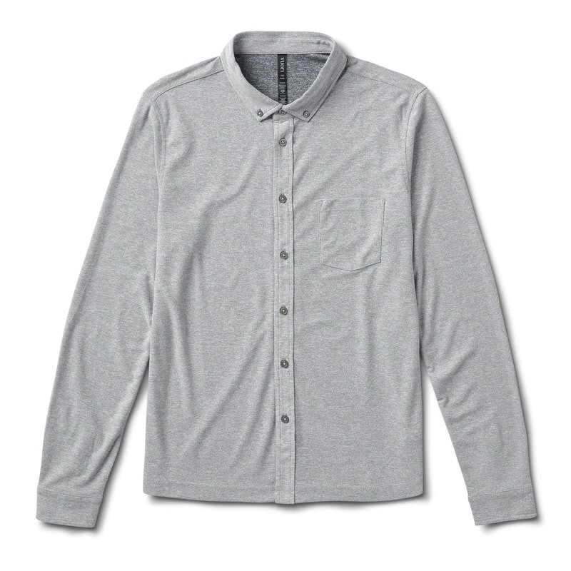 Long-Sleeve Ace Button-Down | Light Grey | Vuori Clothing