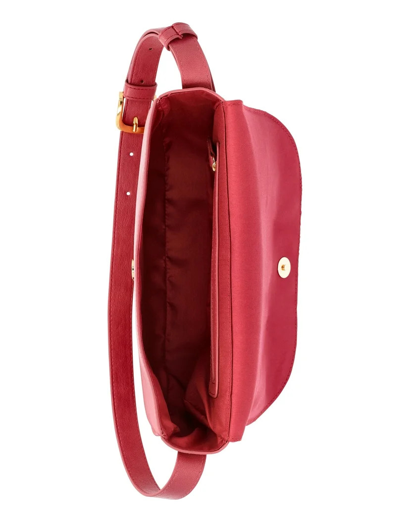 Time and Tru Women's Lina Shoulder Bag, Pink | Walmart (US)