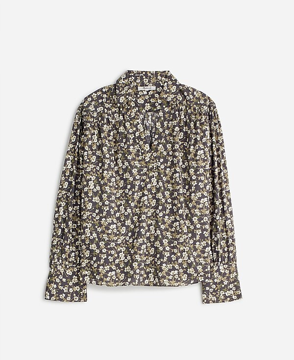 Easy Long-Sleeve Popover Shirt | Madewell | Madewell